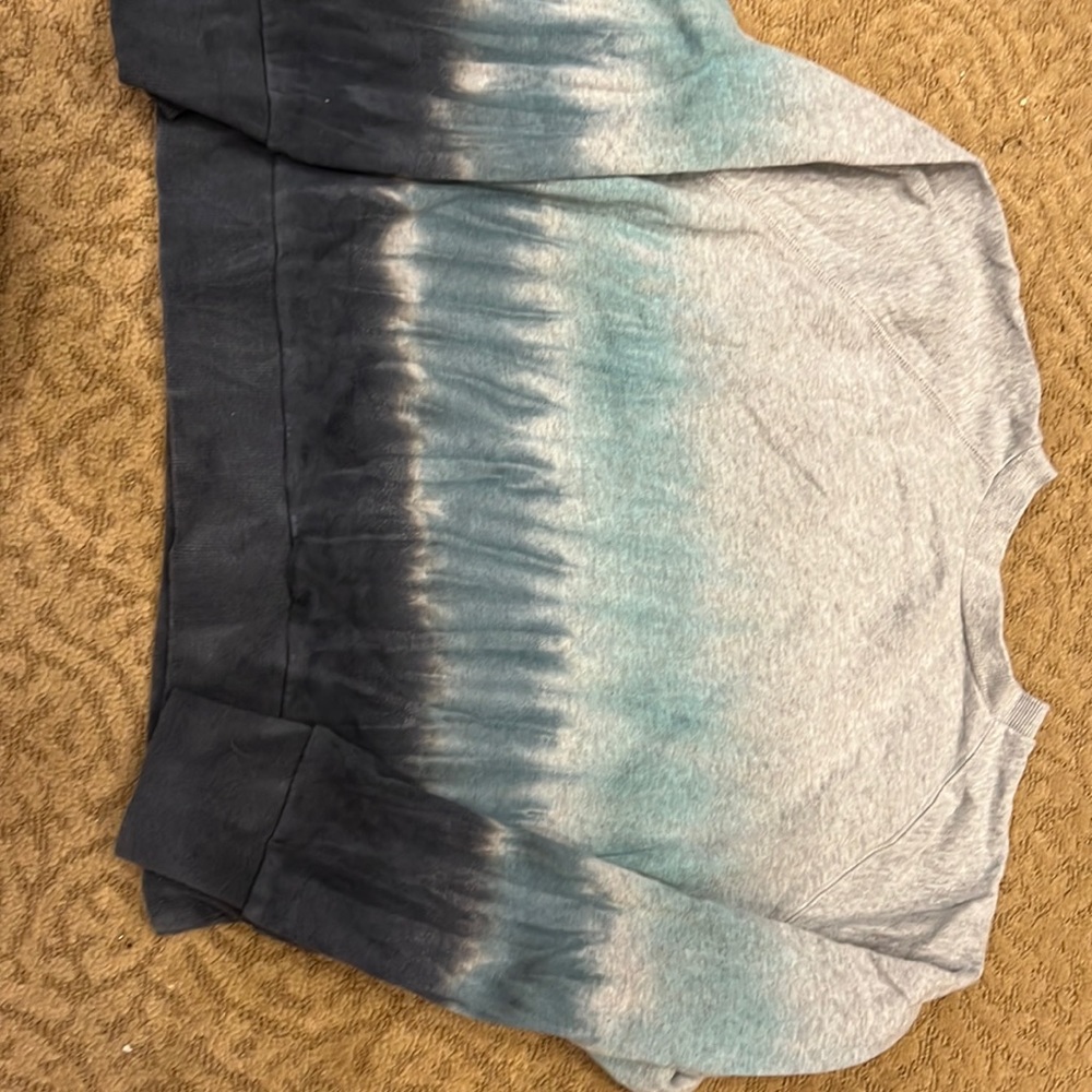 O’Neill cropped tie dye ombré crew neck - L